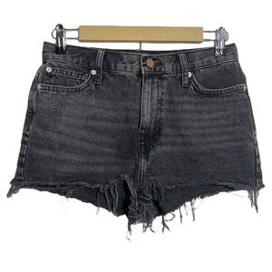 BDG Jean Shorts Womens 26 Black High Rise Girlfriend Cutoff Urban Outfitters